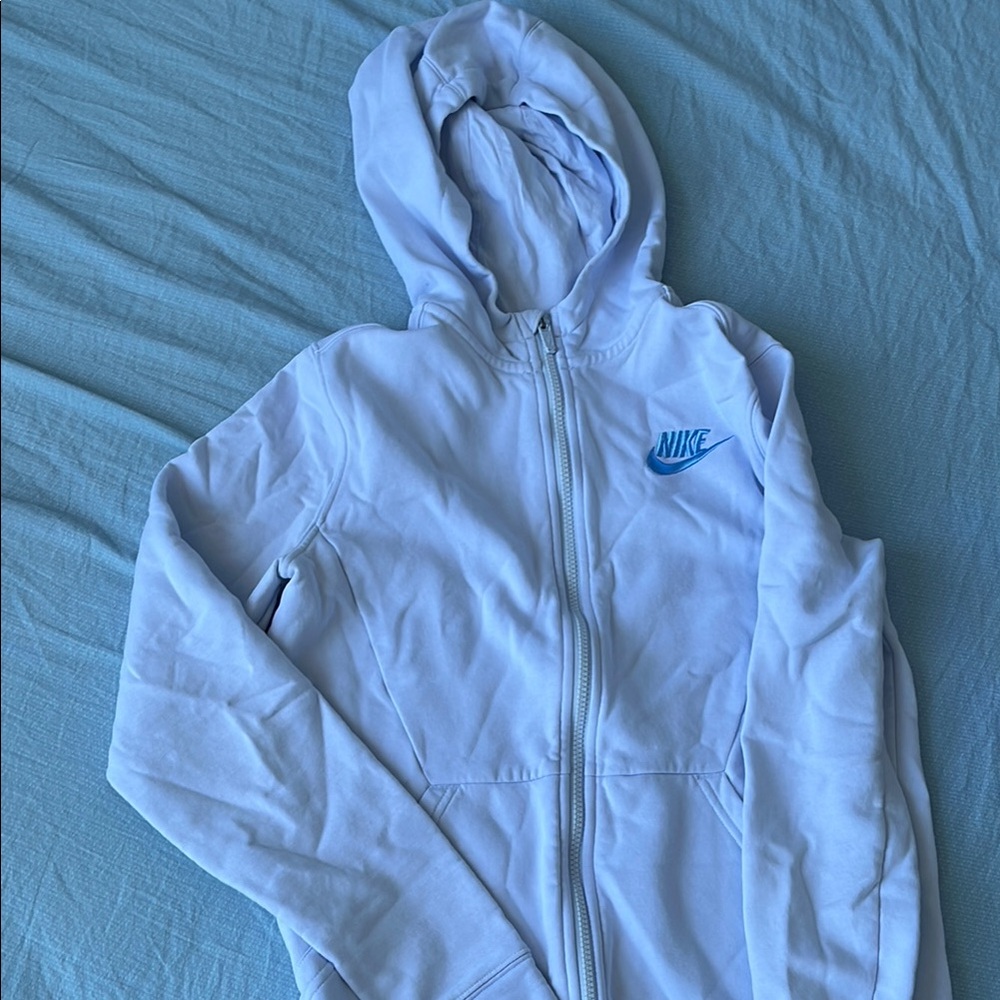 Nike Kids Light Blue Zip-Up Hoodie